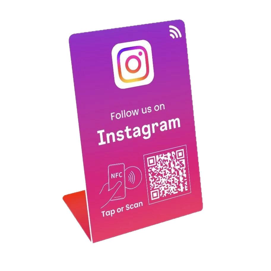 Instagram NFC and QR code card